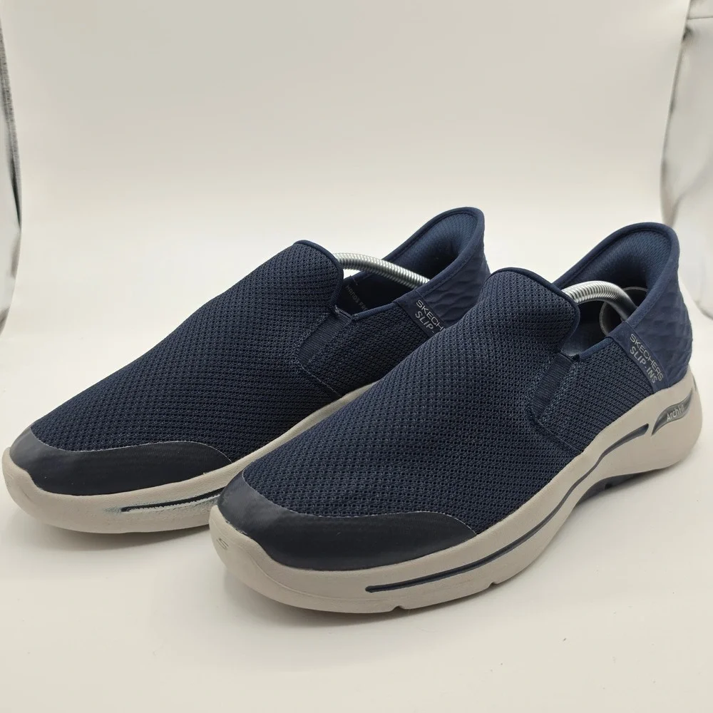 Skechers Shoes Mens 10 GoWalk Arch Fit Slip-Ins Navy Walk Hands-Free 216259